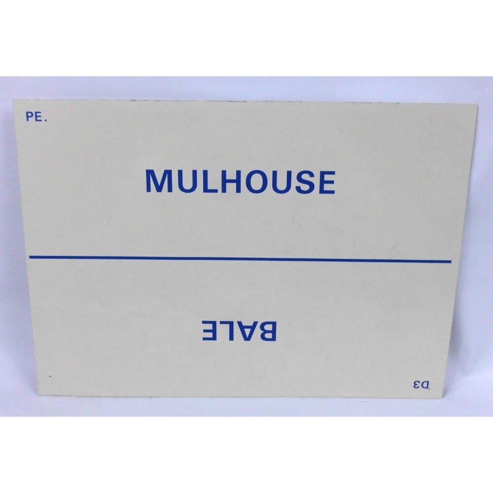 Vintage Rail Carriage Destination Sign Paris Culmont Mulhouse Bale 12x8 Train